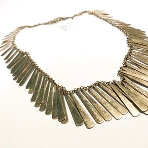 Lucky Brand Goldtone Feather Paddle Necklace